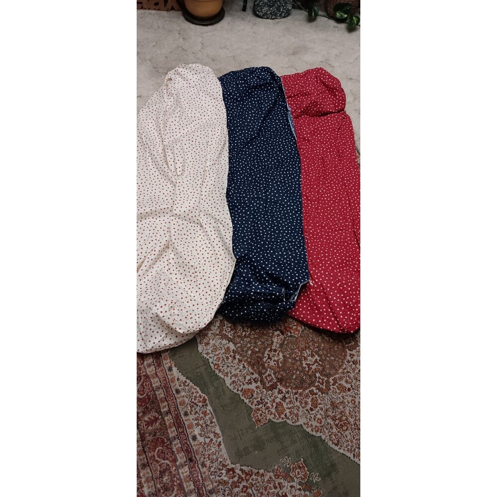 Vintage Honor's Baby Y2K Red White Blue Stars Cotton Crib Sheets USA- 3